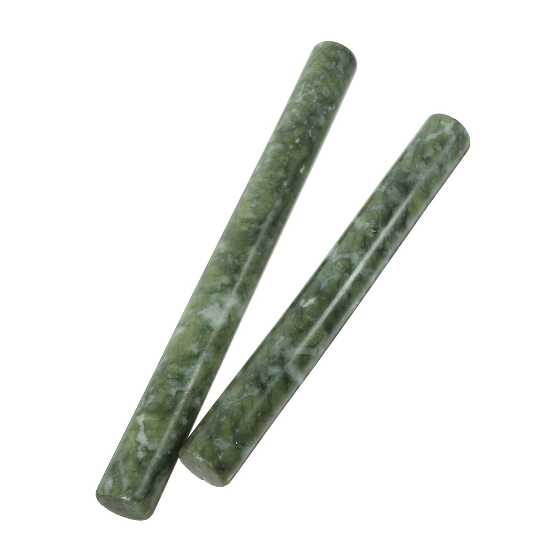 Rodillo de Jade Multifuncional para Amasar Masa y Hacer Dumplings, Material Resistente Superficie Antiadherente, 2 Piezas para Suministros de Repostería Verde