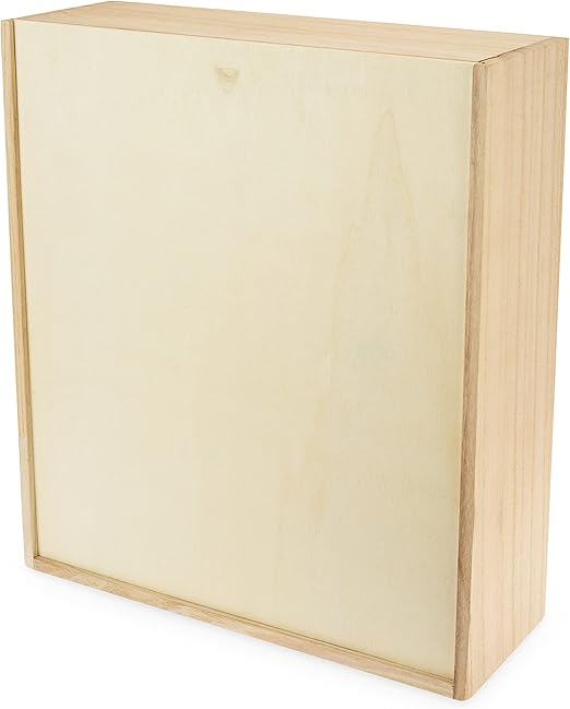 Twine Paulownia Wood Wine Large Gift Box, Festive Wine Wooden Box, Wine Boxes for Gifts, Wood Box, Wine Bottle Gift Box, Wine Storage, Wine Bottle Box, Wine Accessories, Fits 3 Standard Wine Bottles