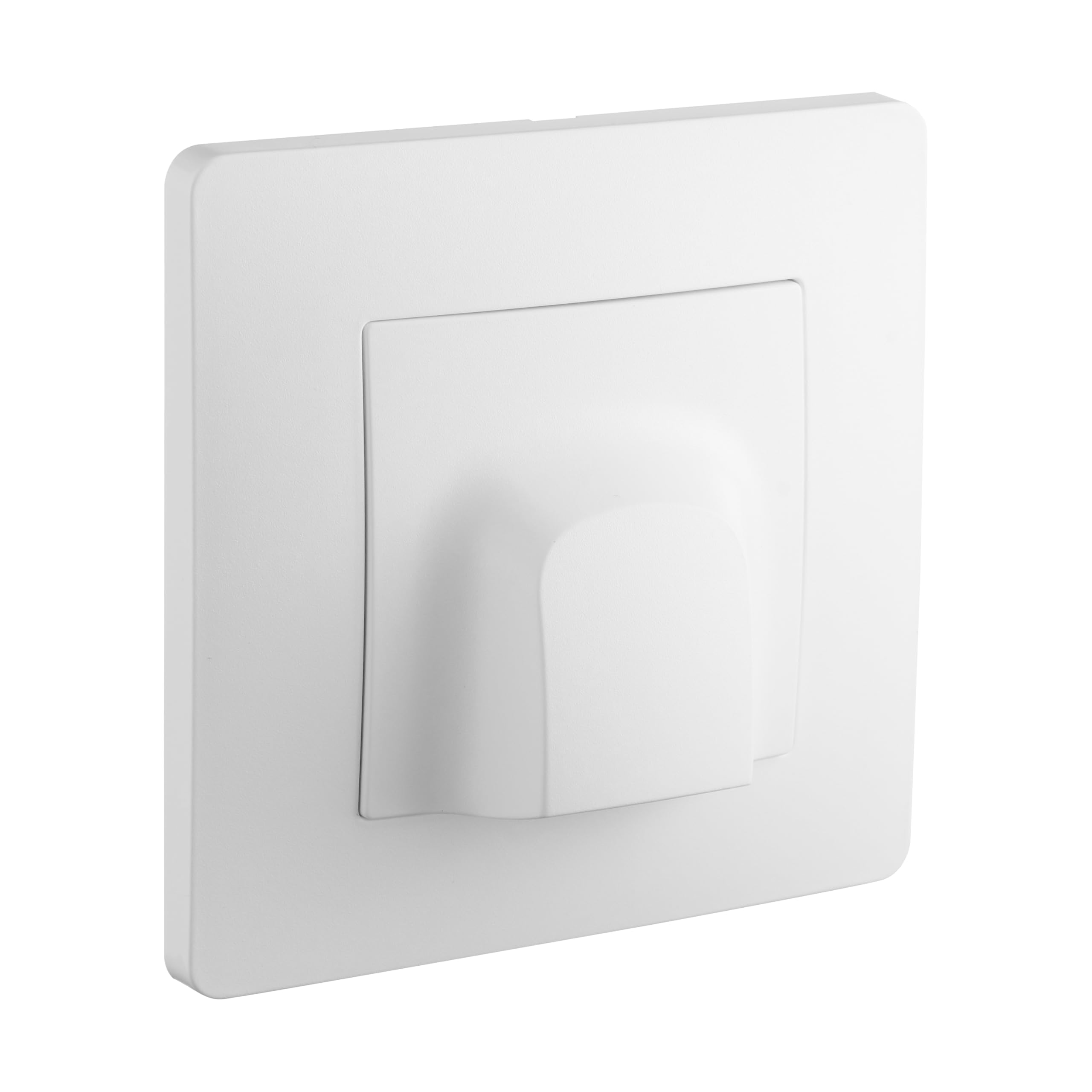 DEBFLEX - Caly - Salida de Cables con Sujetacables - Para Ocultar el Cableado de Aparatos sin Enchufe Eléctrico - Personalizable - ABS - Instalación Empotrada - Blanco - 71 x 71 x 27 mm