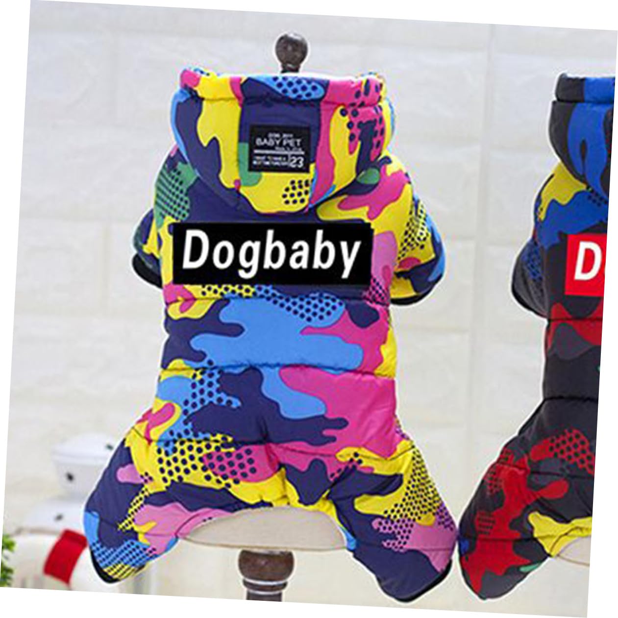 ULTECHNOVO Hundewinterjacke Camouflage Für Kleine Hunde Wasserabweisendes Warmes Design Mit Knopfverschluss Für Outdoor-aktivitäten s Schwarz