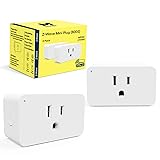 Minoston 800 Zwave Plug Smart Outlet Switch LR, Z-Wave hub Required, Bult in Zwave Repeater, Compatible with SmartThings, Hubitat, Wink, Compatible with Alexa Google Assistant, White, 2 Pack (MP31Z)