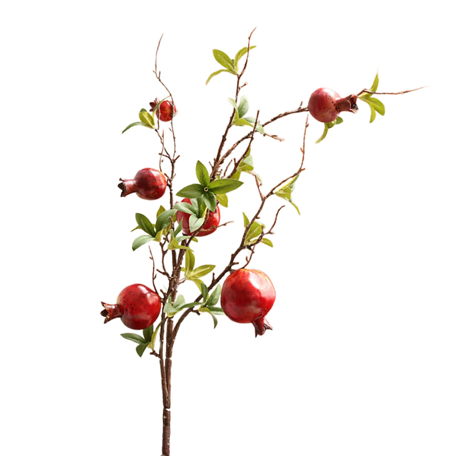 Betos 2PCS Artificial Flowers for Decor, Artificial Pomegranate Branches Fake Branches DIY Flower Arrangements Art for Home Office Restaurant Shop Window Décor Photography Props-No vase