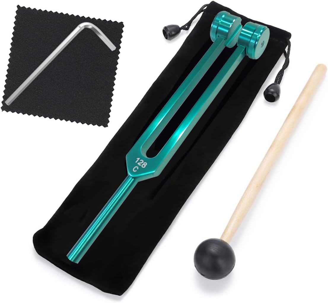 128 hz Weighted Tuning Fork for Healing Tone Therapy 128hz Sound Healing Instruments Chakra Meditation Tools Diapasones Terapeuticos Aluminum Alloy Tuning Fork