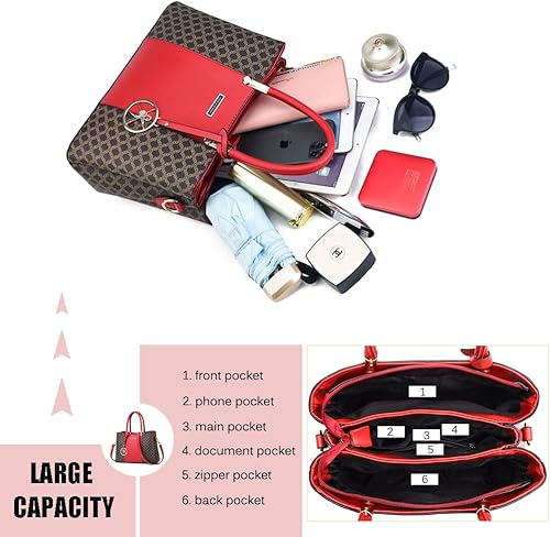 Miniatura 5 de KURGOOL Bolsos y bolsos de mano para mujer, bolso de hombro con asa superior, bolsa de mensajero para mujer