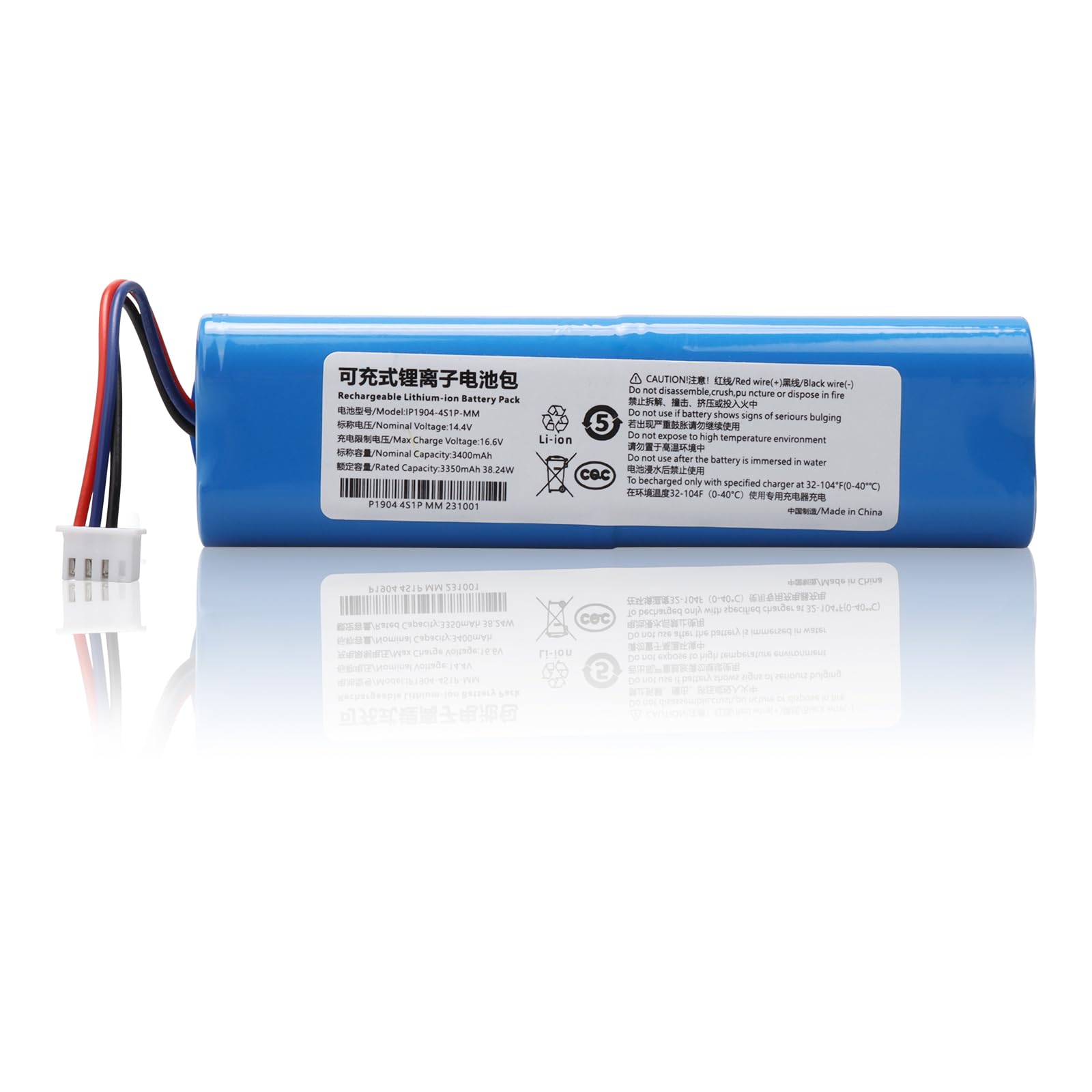 3400mAh Li-Ion Battery, Replacement Battery Compatible with Ecovacs Deebot N5 N8 N8+ N8 Pro, Deebot Ozmo 900 920 930, Deebot DG3G DG31 DG36 DG70 DV35 DV37 DV66 DX55 DN56 DN58 DV33 Robot Vacuum Cleaner