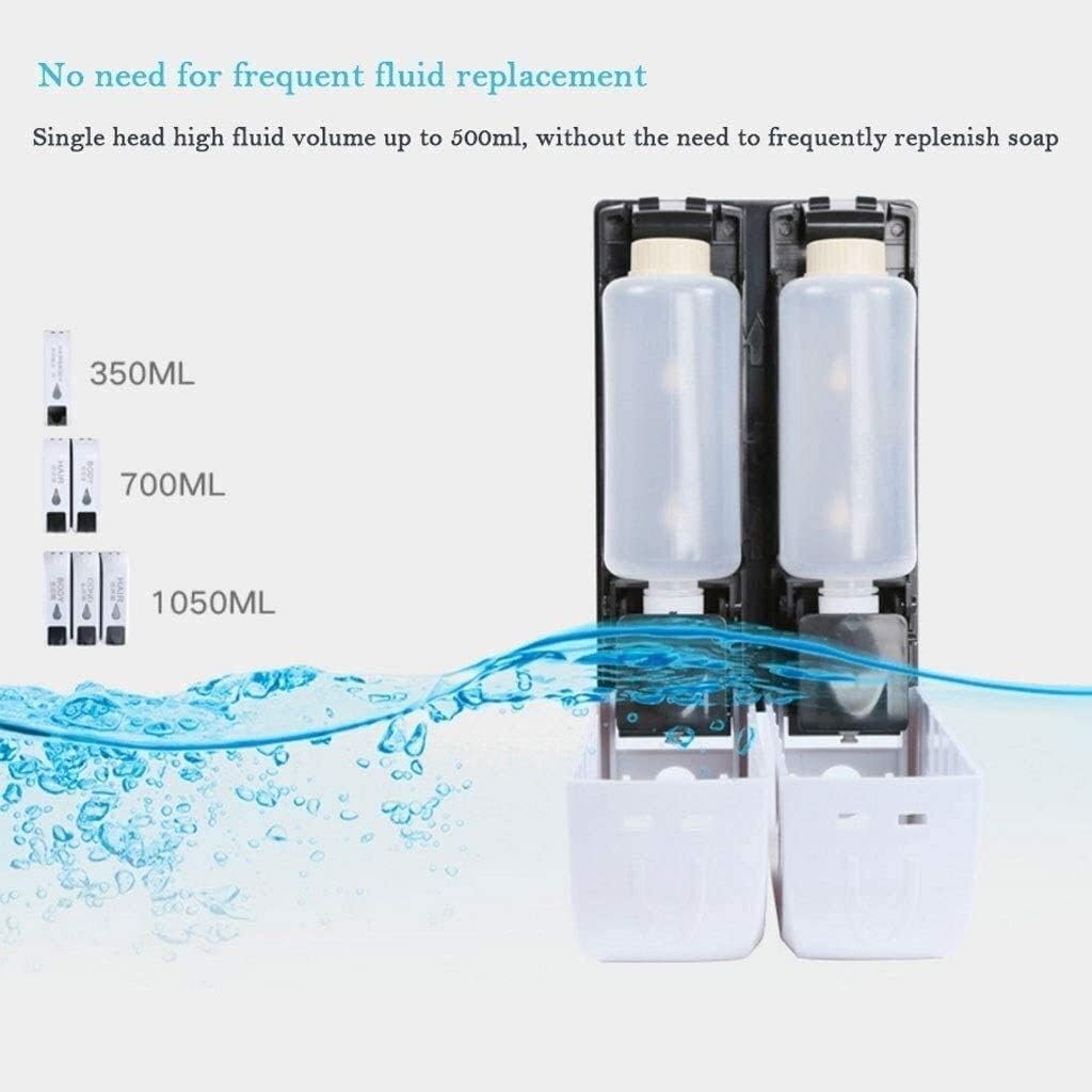 Soap Dispenser Refillable Hand Lotion Dispensers Soap Bottle Hotel or Household Soap Dispenser Wall-Mounted Soap Dispenser Economy Type White Kitchen (Size : 1room) (2rooms)