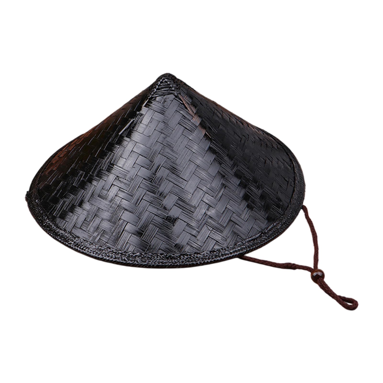 DVOFU Adult Costume Headwear Japanese Samurai Ninja Fancy Dress Headwear Adjustable Bamboo Straw Cosplay Cap Traditional Costume Accessory for Halloween Themed Events Cosplay Parties