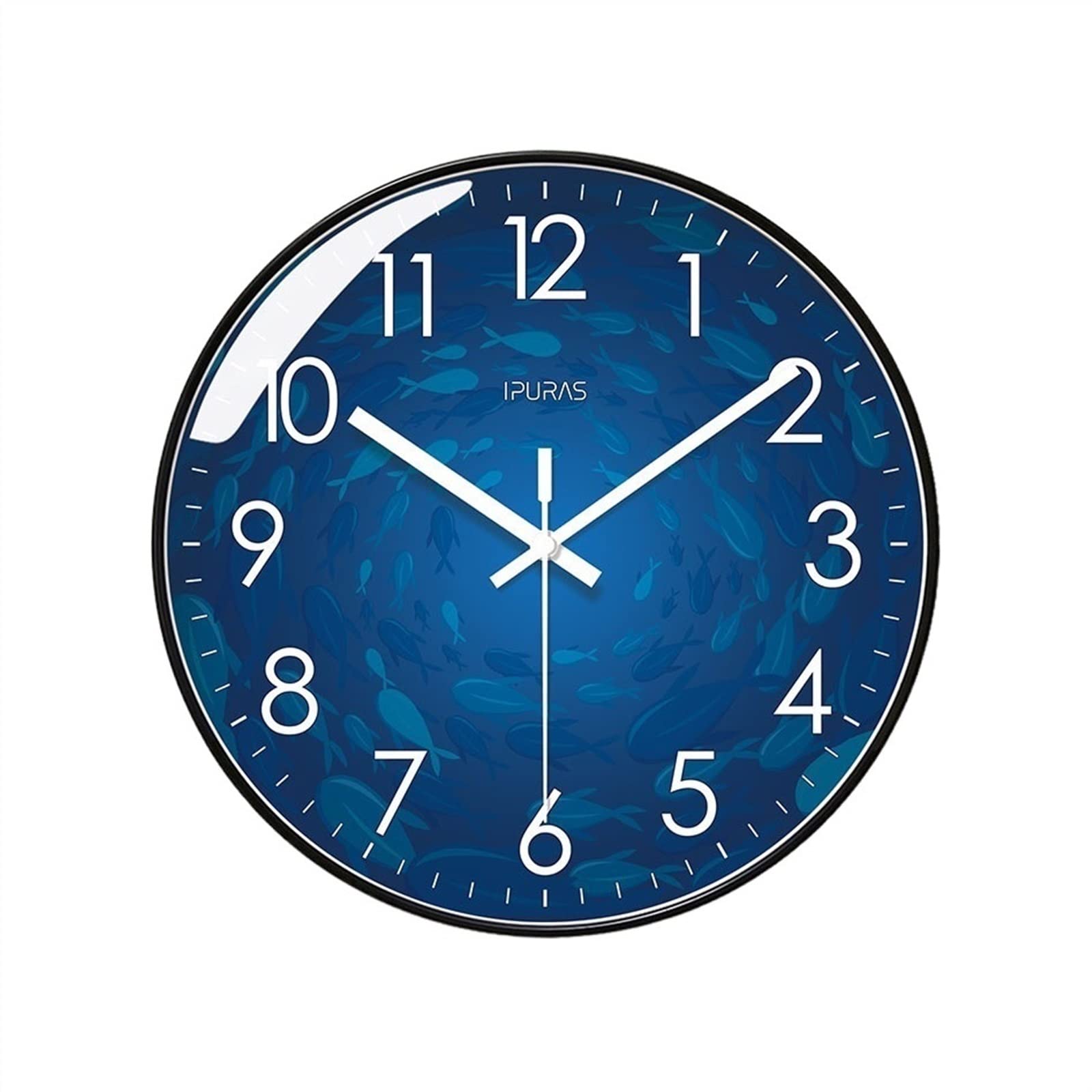 Aioneer Wall Clock 10Inch/12Inch/14Inch Living Room Fashion Wall Clock Home Silent Sweeping Second Quartz Decoration-10inch