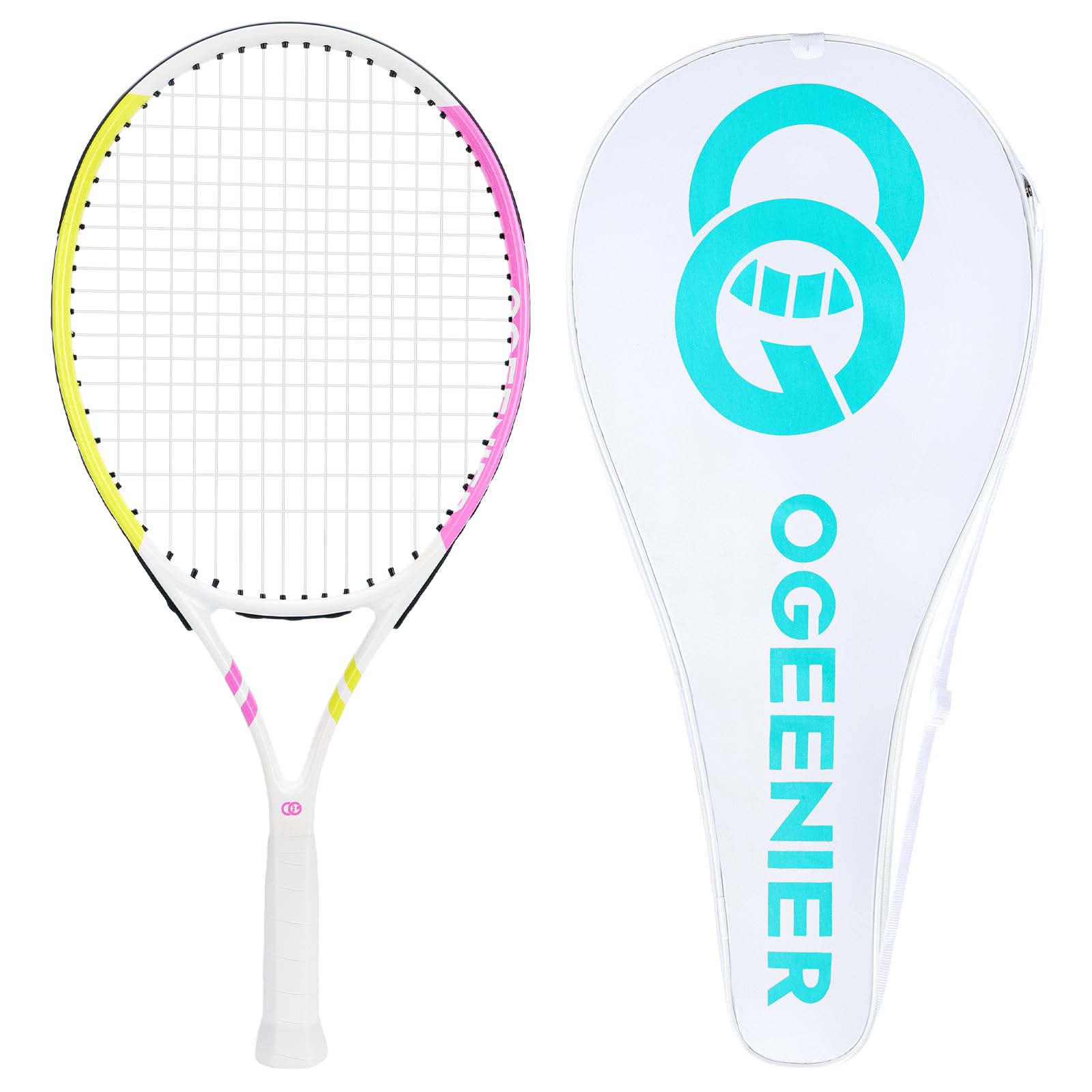 OGEENIER Kids Tennis Racket 23 Inch, Lightweight Aluminum Tennis Racquet for Junior Boys & Girls Beginner with Tennis Bag