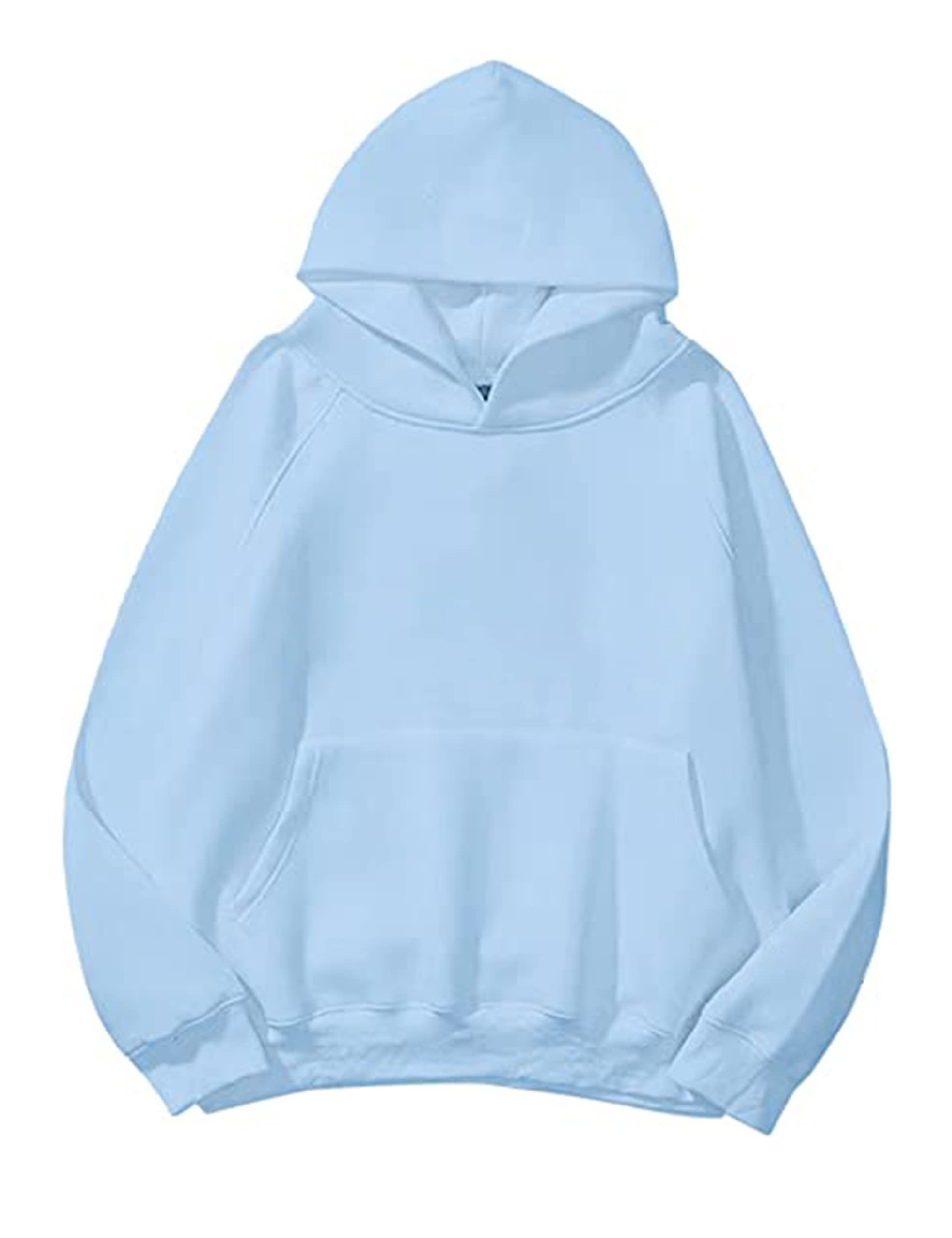 MISSACTIVERWomens Oversized Fleece Hoodies Sweatshirt Basic Solid Raglan Sleeve Kangaroo Pocket Hooded Pullover Jacket Tops