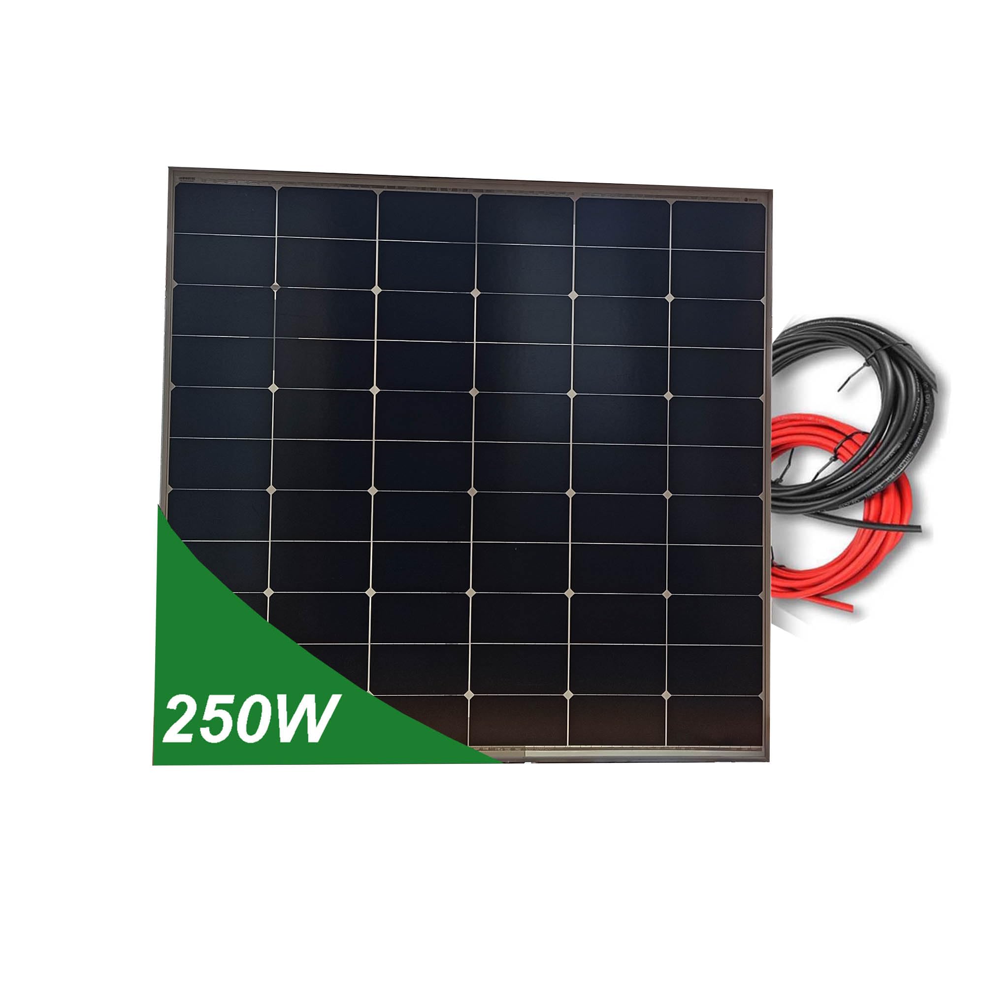 Panel solar 250W monocristalino 12V tecnología HPBC alta eficiencia con cable de 5 metros
