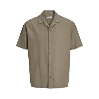Jjesummer Linen Blend Resort - Maglietta SN, Oliva impolverato