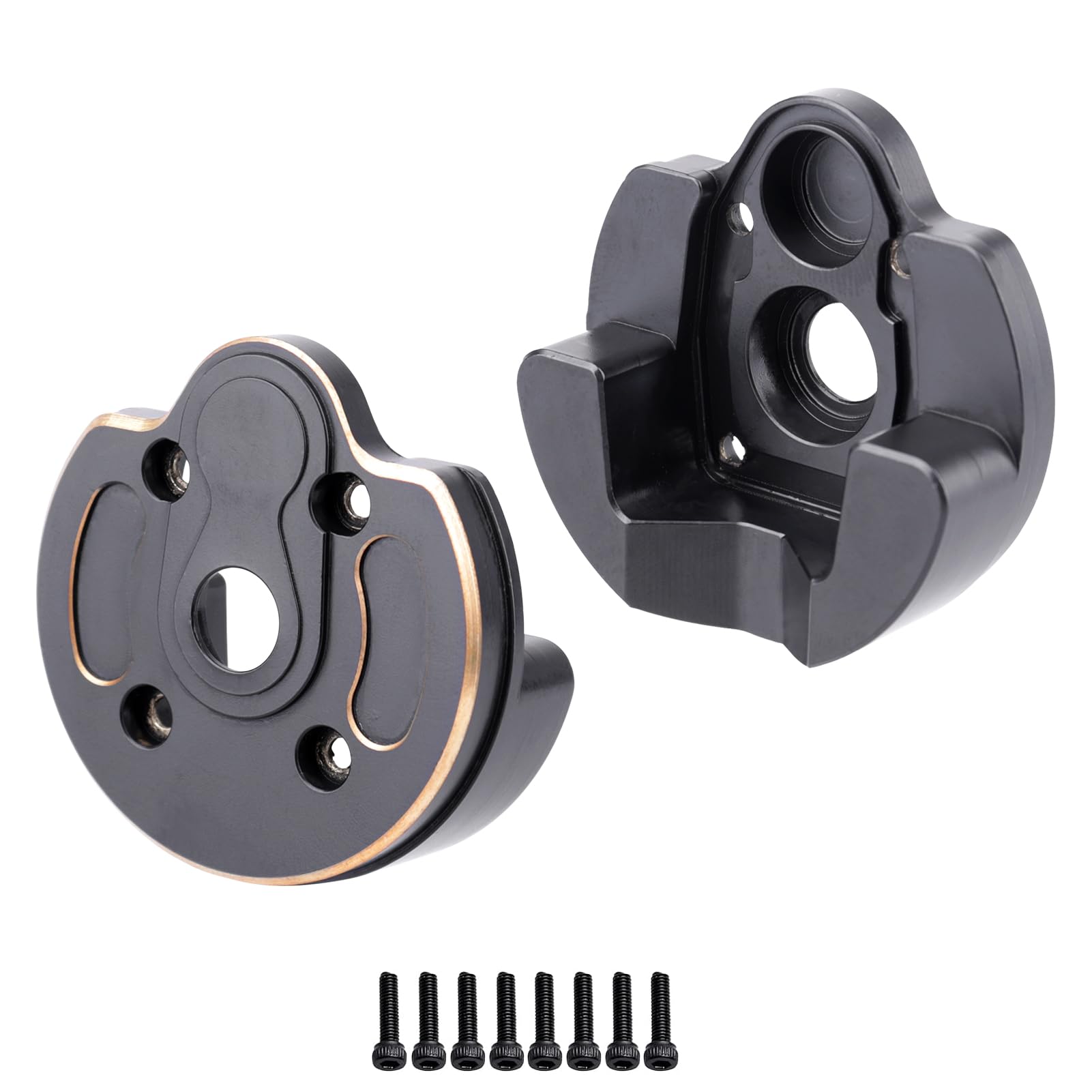 HobbyPark Brass Front or Rear Portal Weights Covers 84.2g/Each for 1/10 Axial Capra 1.9 and SCX10 III Upgrades (2-Pack)