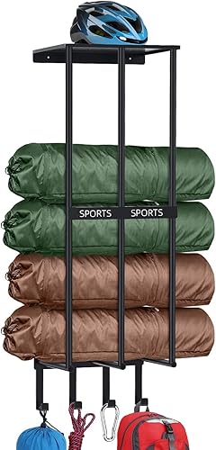 Almacenamiento de silla de camping, soporte de metal para silla de camping para garaje con 4 ganchos, silla de playa y estante de almacenamiento de disponible en Yaxa Venezuela