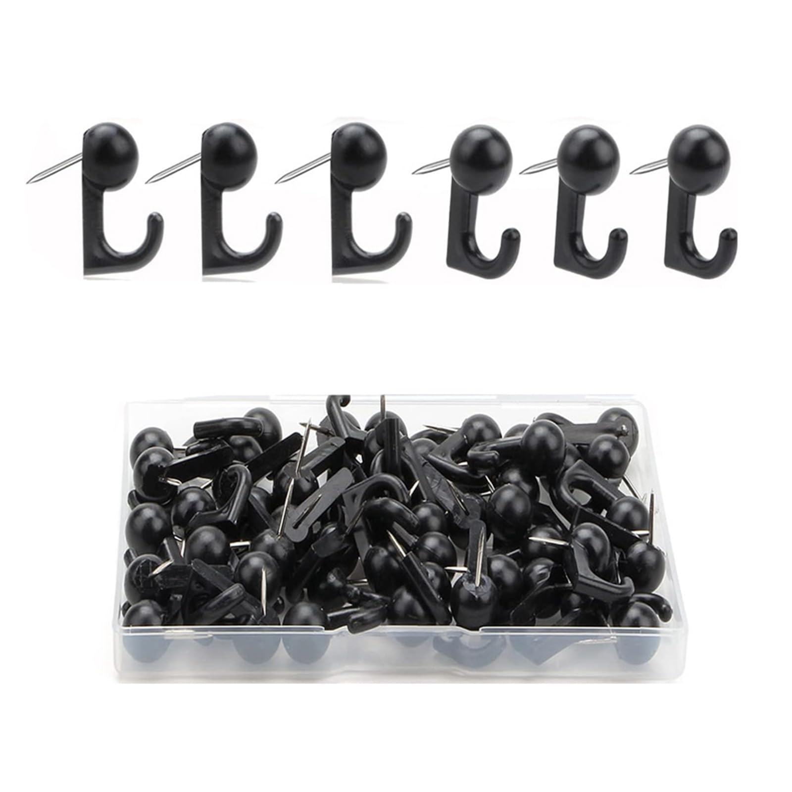 30/50 Pcs Push Pin Hooks Thumb Tacks Decorative Wall Push Pins with Hooks for Cork Board Bulletin Board