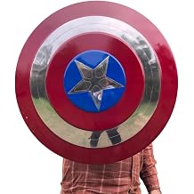 REDSKY TRADER Captain America Shield 22 inch | Steve Rogers Shield | Winter Soldier Captain America Shield | Halloween Cosplay Shield | LARP Combat Shield Red