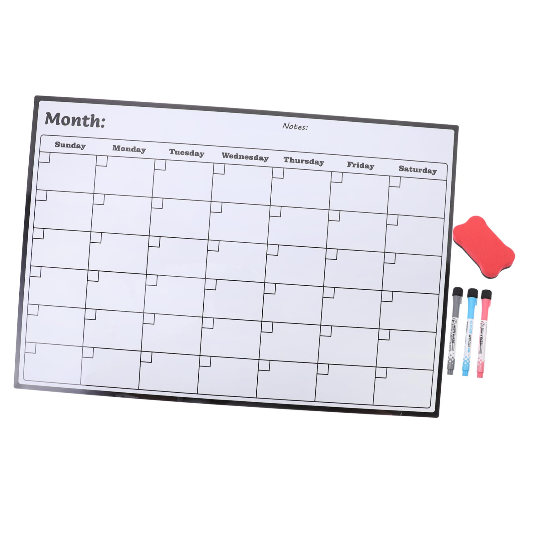 Calendario Magnético A3 Blanco para Nevera, Planificador Mensual