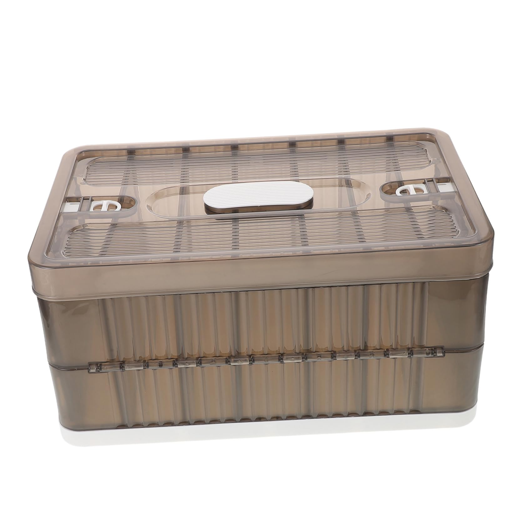 MAGICLULU Caja Organizadora de Ropa Plegable Plástico Tapa Transparente Gran Capacidad con 7 Compartimentos para Armario y Dormitorio