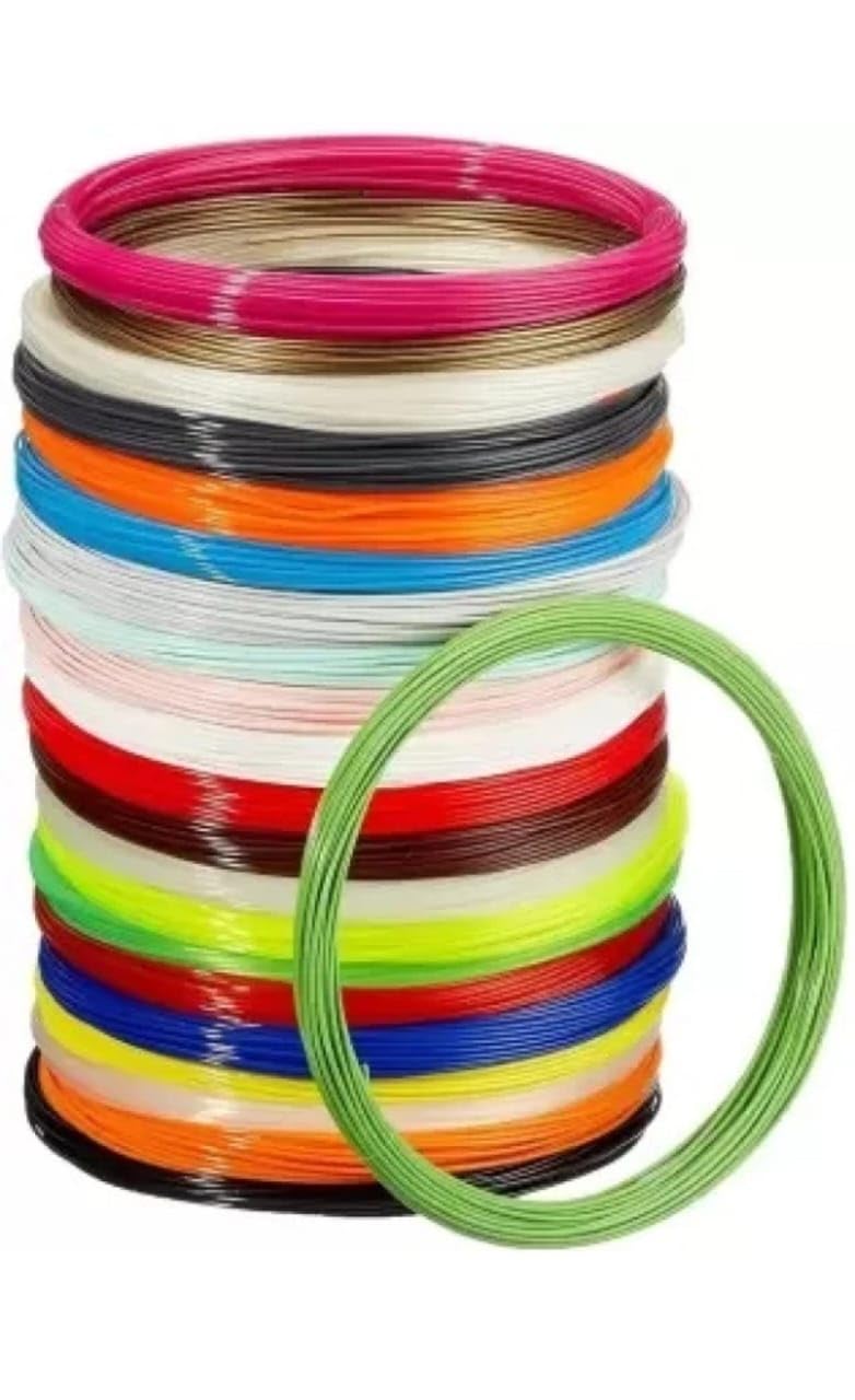 INK SPOT Multicolor Filament of 3D Pen 5Meter Each | 3D Pen Filament | Pen Refill | Pen for Kids | Compatible with All 3D Pens | 1.75mm | (Set of 10Pcs) + 1Free-image-9