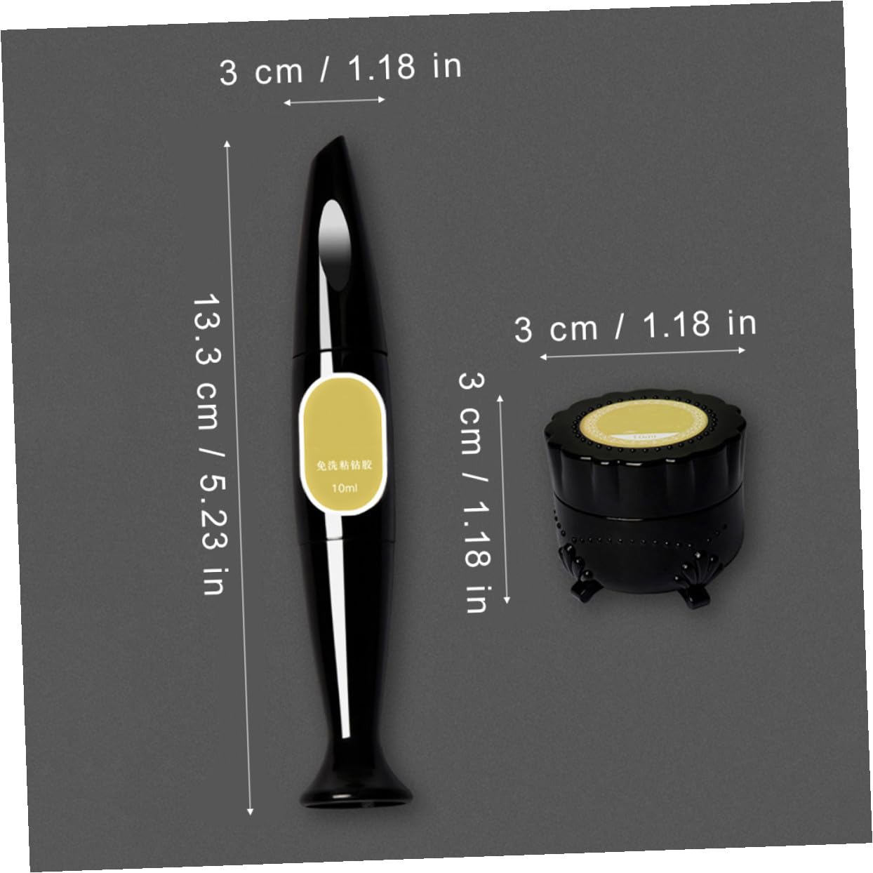 Healeved 3sets Colla Per Nail Art Con Penna Adesiva Per Strass e Gel Riempitivo Unghie Decorate Facili e Sicure Per Manicure e Decorazioni Unghie