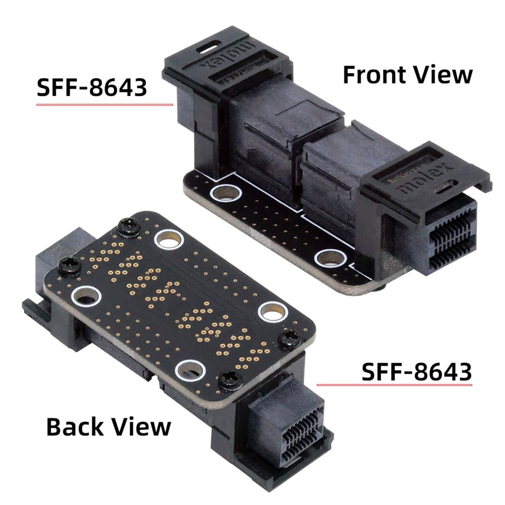 PCI-Express 4.0 Mini SAS HD SFF-8643 żeńskie na SFF-8643 żeńskie PCBA Coupler Adapter Extender