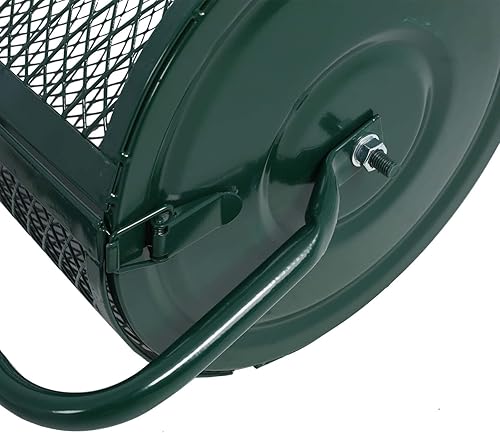 Miniatura 6 de Esparcidor de compost de 24 pulgadas con mango mejorado en forma de T para plantar siembra, esparcidor de malla metálica ligero y duradero para el