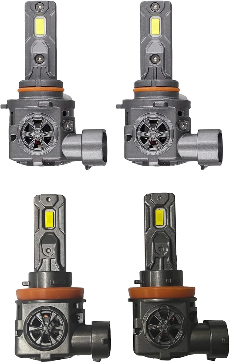 Termitor New-Gen H11/H9/H8 9005/HB3 Light Bulbs Combo, 160,000LM 2000% Ultra Brightness,Real 1:1 OEM Mini Size, 85000Hrs Long Life, CANBus Ready, Plug and Play, Pack of 4 image 4