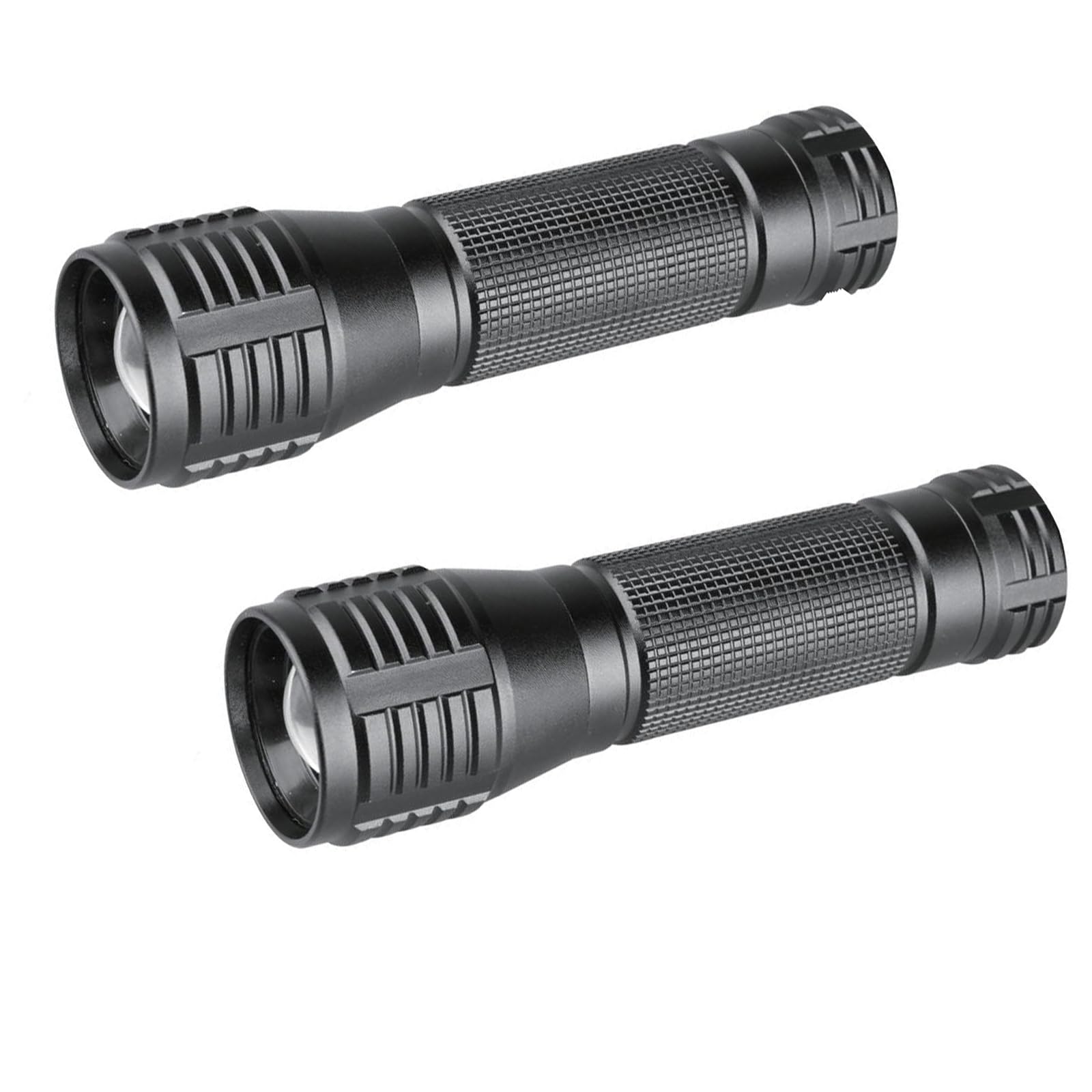 LED Flashlight Water Resistant Military Grade 2000 Lumens 3 Modes Zoom Function Ultra Bright Torch,2-Pack