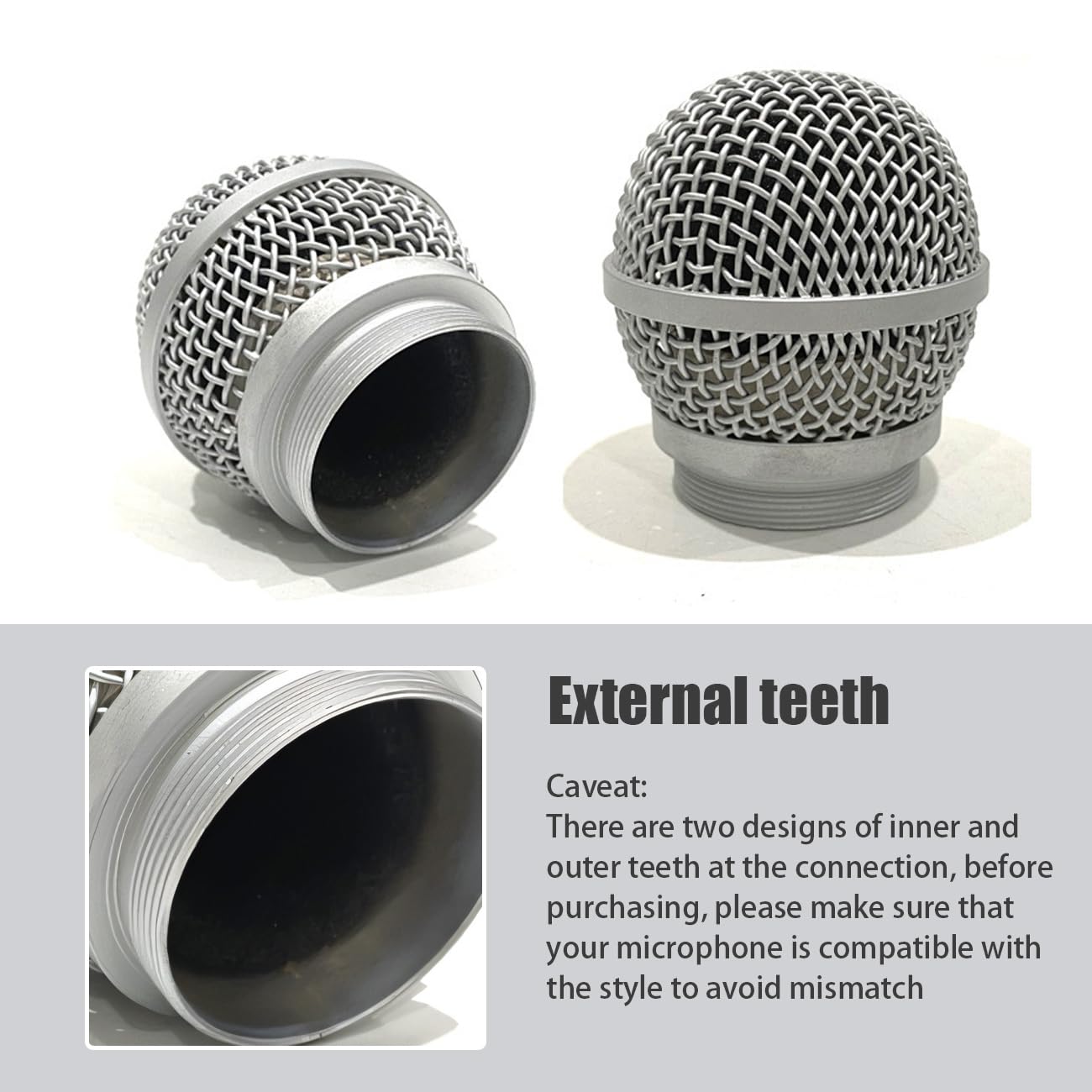 Testina Di Ricambio Per Microfono Pg58, Testa Di Ricambio Per Microfono A Sfera, Filtro Antipop Per PG48, PG58, PGX2, BLX288 (argento, PG58-1 Pezzi - Foto 12