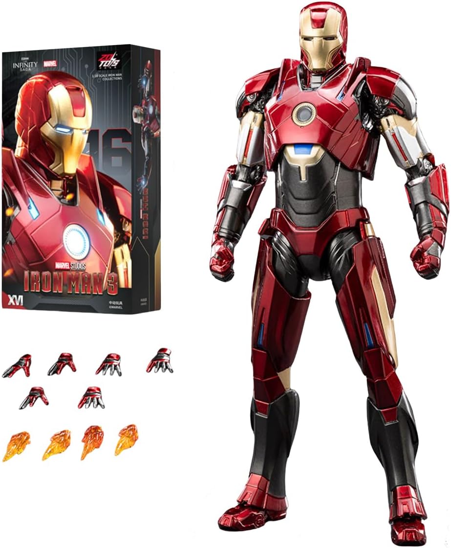 ZD Toys إصدار بدون إضاءة 1906-16 آيرون مان MK16 1/10 دمية حركة