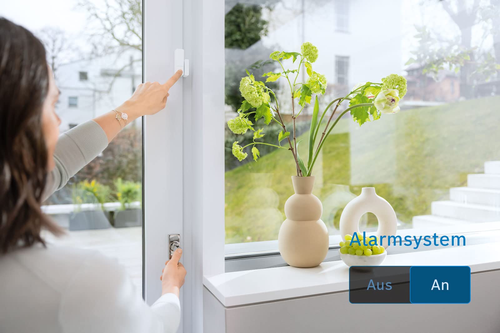 Bosch Smart Home Tür-/Fensterkontakt II Plus, Einbruchschutz mit smartem Sensor zur Erschütterungserkennung, kompatibel mit Amazon Alexa und Google Assistant, 2er-Set