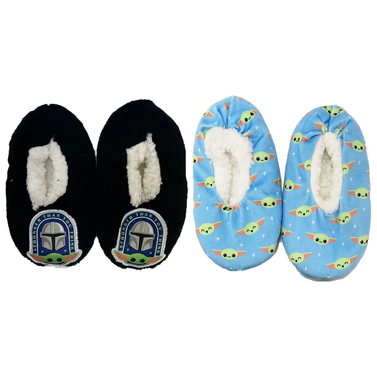 Centric BrandsToddler Kids Star Wars The Mandalorian 2-Pack Stronger Snuggle Toe Slippers