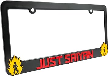 Holder for License Plate for Dragon Ball Z Fans License Plate Holder for Just Sayian 3D Raised License Plate Frame Mod-L07P-4