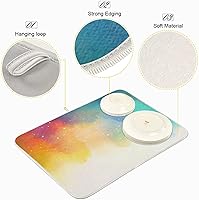 Vista 4 de Cherry Blossom Series - Tapete de secado de platos para encimera de cocina, 18 x 16 pulgadas, tapete absorbente de microfibra para platos