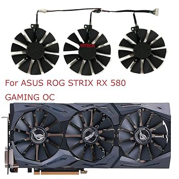 PC用ファン・クーラー RADEON RX480 / ASUS New 87mm T129215su Cooling Fan For Asus Strix Rx480 Rx 580