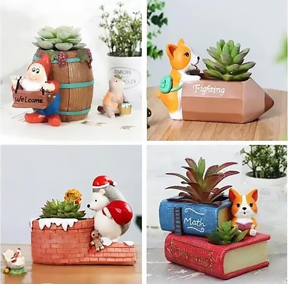 Vikarafty Resin Pot Combo Pencil, Book Pot, Christmas Pot, Igloo Fleshy Succulent Planter Pot Unique Design Succulent Pots polyresin Pot Without Plant Pack of 4 (B0BJGQT4J1) Amazon Price History, Amazon Price Tracker