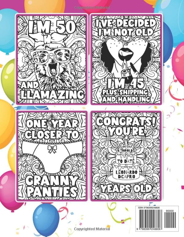 Miniatura 2 de 50th Birthday Coloring Book - Fifty and Fabulous Funny and Motivational 50 Year Old Colouring Book For Women With Humorous Happy Birthday ... 50