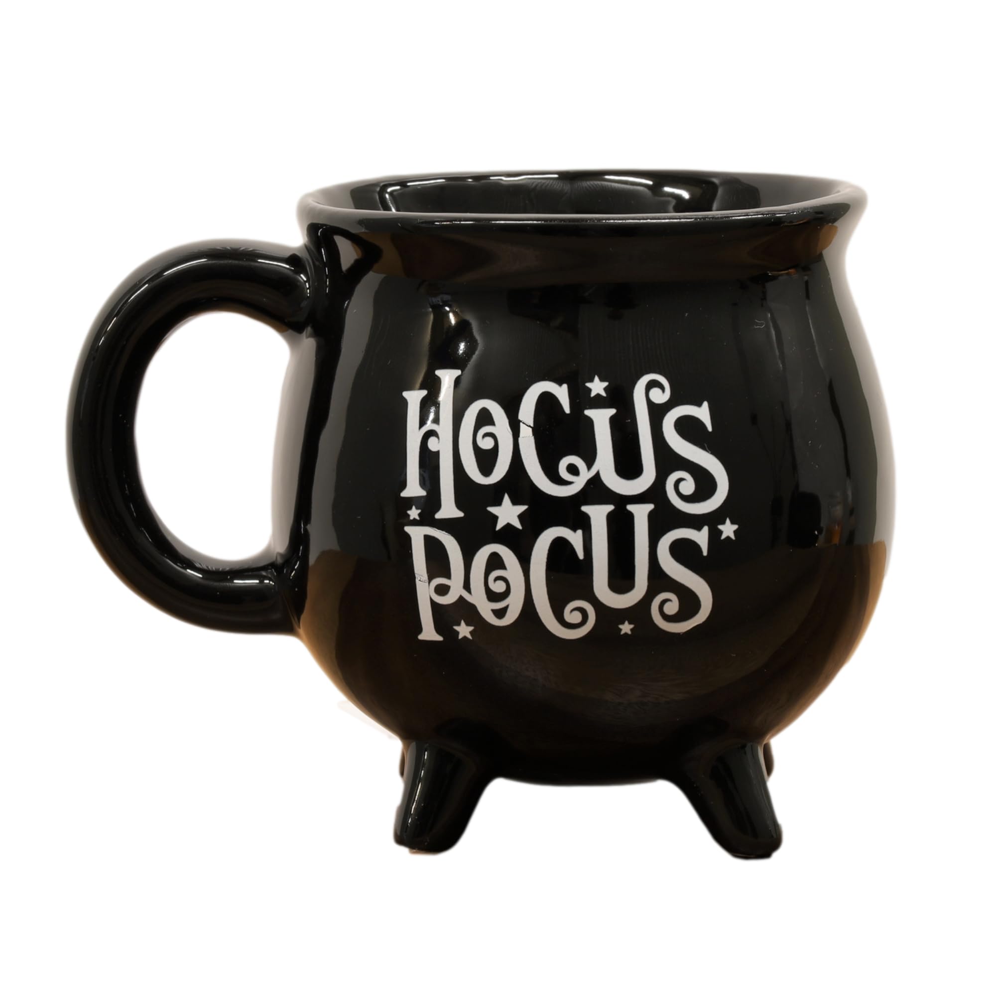 Fyne-Finds Hocus Pocus Black Cauldron Mug with Feet 450ml Coffee Tea Cup Halloween Festive Table Novelty