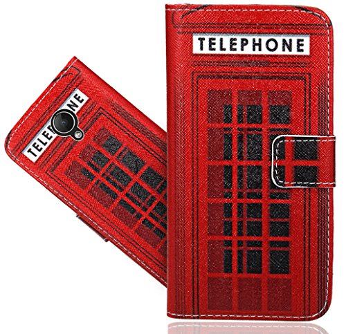 FoneExpert Wiko Tommy 2 Plus (5.5') Coque, Etui Housse Coque en Cuir Portefeuille Wallet Case Cover pour Wiko Tommy 2 Plus (5.5')