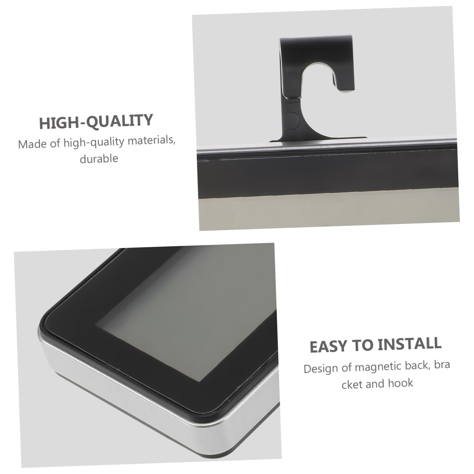 MAGICLULU 3pezzi Termometro Elettronico Ad Alta Precisione Con Allarme Per Frigorifero Display Design Semplice e Supporto Magnetico Per Appendiere Nero