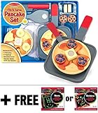 Flip & Serve Pancake - Wooden Play Food Set + FREE Melissa & Doug Scratch Art Mini-Pad Bundle