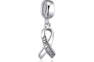 Survivor Ribbon Charm for Pandora Bracelets: A Timeless Tribute to Strength and Resilience