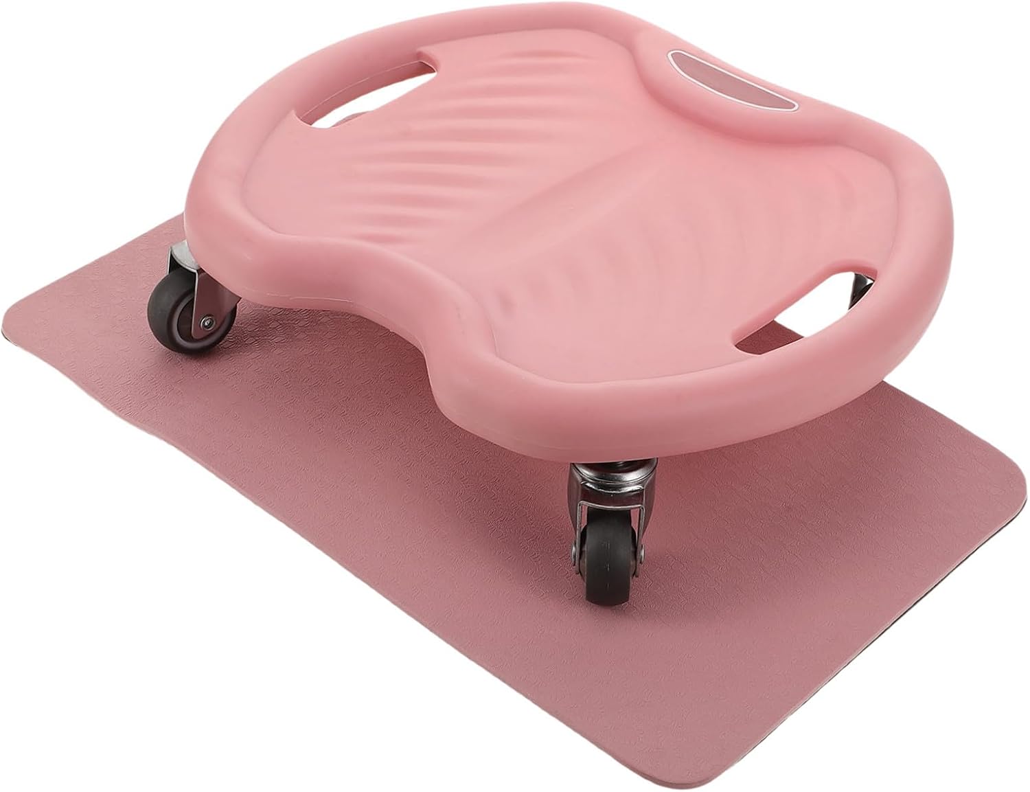 Mikinona Silent Four-wheel Ab Roller Wheel with Knee Pad, Core Abdominal Trainer for Home and Travel, Multi-functional Strength Exercise Machine for Fitness and Ab Workouts