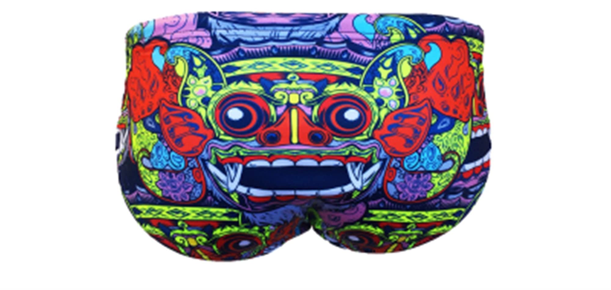 Turbo - Maillot de bain Waterpolo Bali Tribal Slip de Waterpolo Competicion Natation et Triathlon Motif d'ajustement confortable - Bleu - 3XL