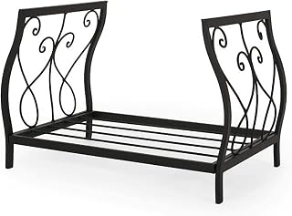 Cast Iron Stacking Rack - Farmhouse Firewood Log Holder for Indoor Outdoor Lumber Store/Fireplace Pit, Easy to Assemble