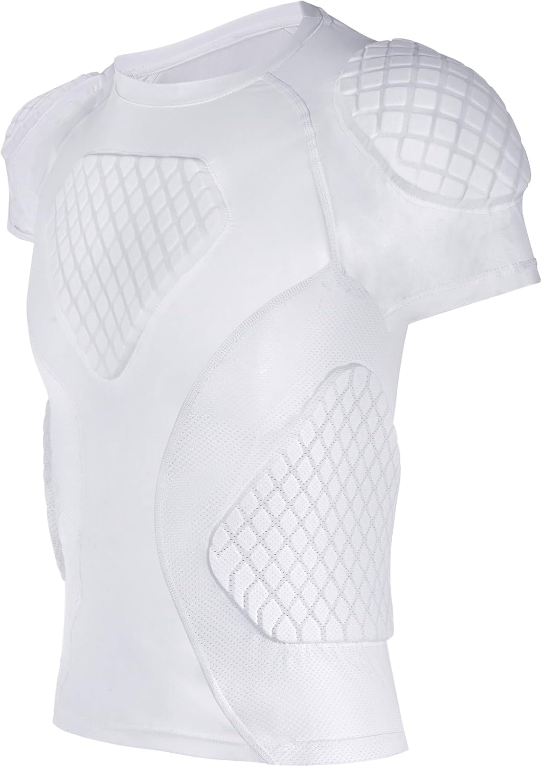 PORTEC Youth Football Rib Protectors Padded Compression Shirt ,6-Pad Chest Sternum Impact Protection , Help Reduce Sports Injury Risk, Ages 8-14, Under-Jersey Fit for Practice & League Games
