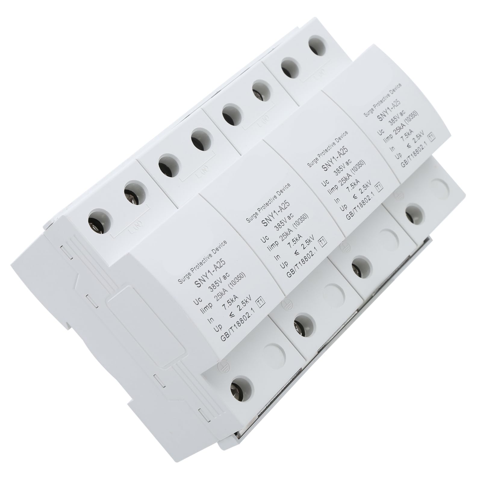 SIXRUN Protector de Sobretensión 4P, Interruptor Automático de Alto (25KA)