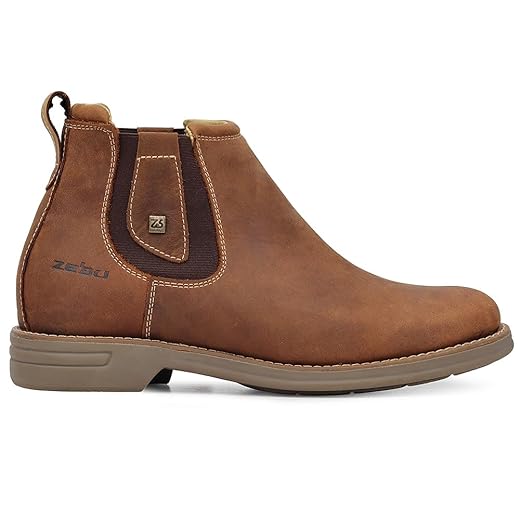 Botina Masculina de Couro Legítimo Zebu Original Mustang Palmilha em Gel Sella