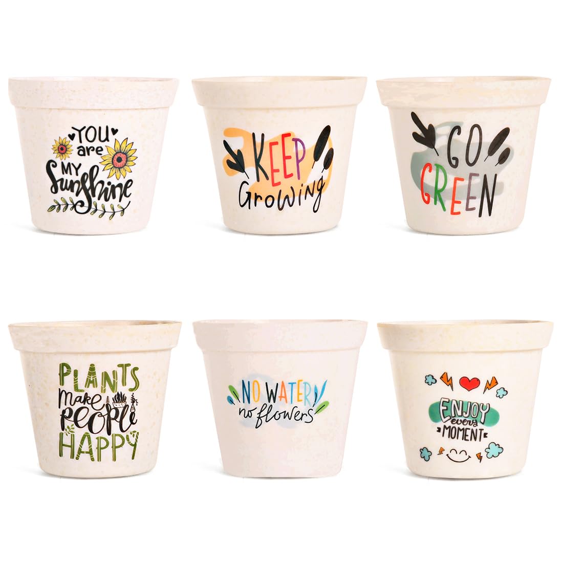 DEKORNEST Melamine White Pot for Living Rooms and Balcony (Pack of 6) (B0CGJLBTCH) Amazon Price History, Amazon Price Tracker