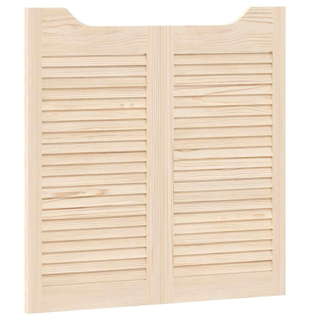 Double Porte Battante, Porte Saloon de Séparation à persiennes 1paire 80 x 80 cm bois massif Pin